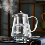 Glazen theepot met infuser in vijf inhoudsmaten