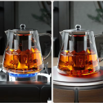 Glazen theepot met infuser in vijf inhoudsmaten