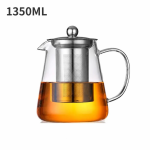Glazen theepot met infuser in vijf inhoudsmaten — 1.350 ml
