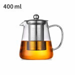 Glazen theepot met infuser in vijf inhoudsmaten — 400 ml
