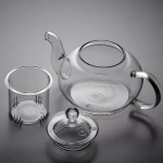 Glazen theepot met infuser van borosilicaatglas