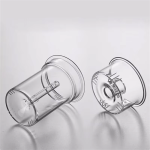 Glazen theepot met ribbels van borosilicaatglas