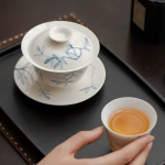 Handbeschilderde gaiwan van porselein