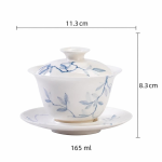 Handbeschilderde gaiwan van porselein