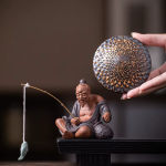 Jiang Taigong tea pet van paarse klei