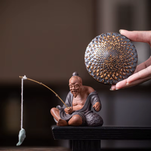 Jiang Taigong tea pet van paarse klei