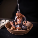 Jiang Taigong tea pet van paarse klei