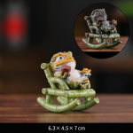 Jinchan Chinese tea pet van hars met kleurverandering — Olijfgroen