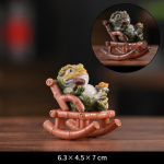 Jinchan Chinese tea pet van hars met kleurverandering — Roodbruin