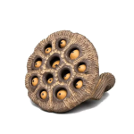 Keramieken lotusvormige tea pet — Beige-bruin en oranje