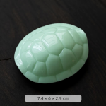 Keramieken schildpad-theeaccessoire in schildpadschildvorm — Licht mintgroen