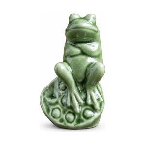 Kikker tea pet van celadonkeramiek