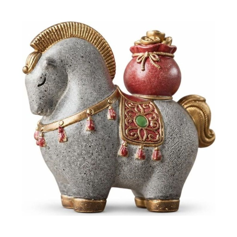 Kleurveranderend tea pet paard met zadel