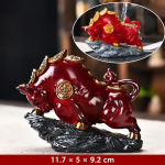 Kleurveranderende stier tea pet — Zeer donker bordeauxrood