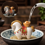 Kleurveranderende tea pet paard van hars