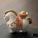 Kleurveranderende tea pet paard van hars
