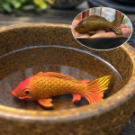 Koi tea pets van hars met kleurverandering