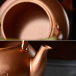 Koperen theepot met motief naar keuze