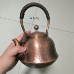 Koperen waterketel met hamerslag