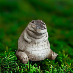 Krokodil tea pet van hars