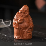 Lachende Yixing tea pet van zisha klei — Roodbruin