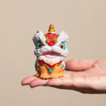 Leeuwendans tea pet van hars