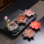 Lotusbloem tea pet van hars