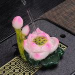 Lotusbloem tea pet van hars