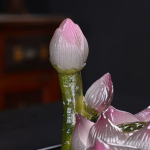 Lotusbloem tea pet van hars