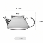 Mini glazen theepot met filter