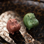 Nijlpaard tea pet van Yixing-klei