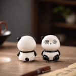 Pandabeer tea pet van keramiek