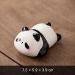 Pandabeer tea pet van keramiek — Liggend, roze wang