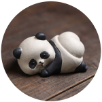 Pandabeer tea pet van Yixing-klei