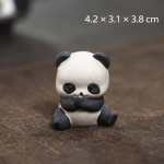Pandabeer tea pet van Yixing-klei — Zittend, poten bij elkaar