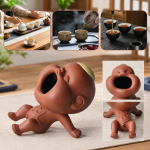 Pipi Boy tea pet van paarse klei