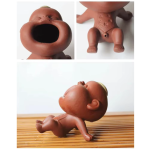 Pipi Boy tea pet van paarse klei