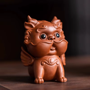 Pixiu tea pet van paarse klei