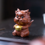 Pixiu tea pet van paarse klei