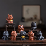 Pixiu tea pet van paarse klei
