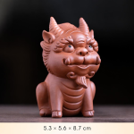 Pixiu tea pet van paarse klei — Op vier poten, rosébruin
