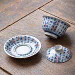 Porseleinen gaiwan theeset met schenkkan