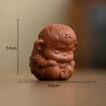 Porseleinen wierookhouder met zittende aap — Terracotta