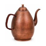 Retro koperen theepot met hamerslag