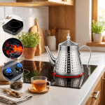 RVS theepot 304 met uitneembaar theezeefje