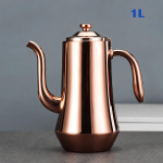 RVS theepot met filter en lange schenktuit — Roségoud 1 L