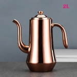 RVS theepot met filter en lange schenktuit — Roségoud 2 L