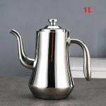 RVS theepot met filter en lange schenktuit — Zilverkleurig 1 L