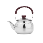 RVS theepot met filter en uitneembaar mandje — Zilverkleurig met hoge handgreep 500 ml