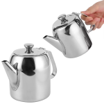 RVS theepot met korte schenktuit
